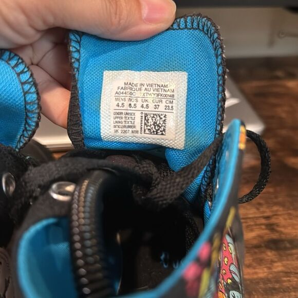 Converse Chuck Taylor All Star Hi Notebook Sneaker - Black size 6.5 - Picture 3 of 9